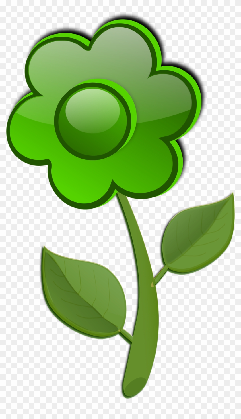 Green Flower Clipart - Clip Art Flower Green #243256