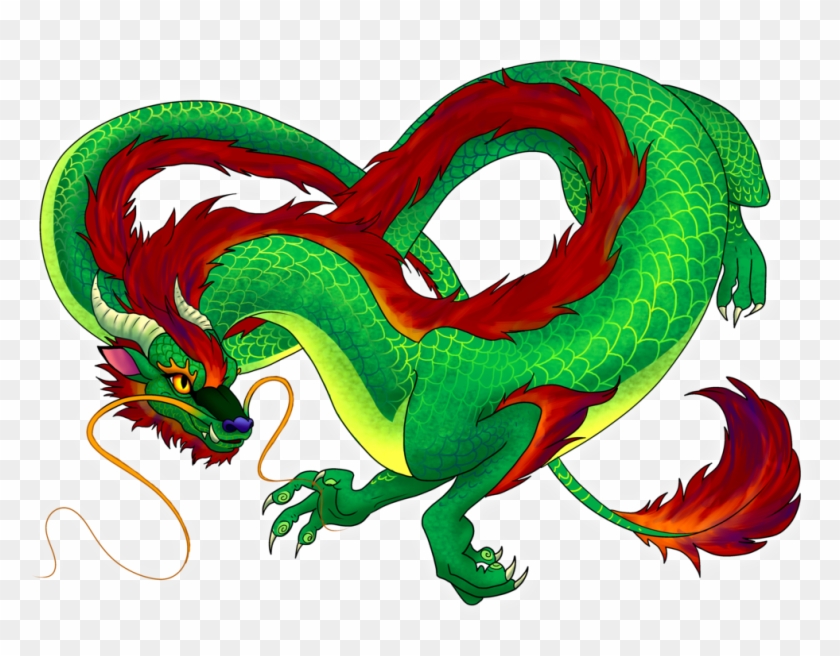Chinese Dragon By Wolf-goddess13 - Green And Red Chinese Dragon #243280