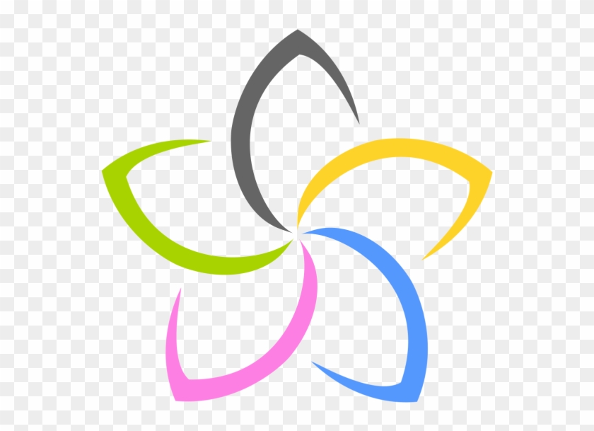 Frangipani Flat Logo Vector Image - Vector Graphics #243292