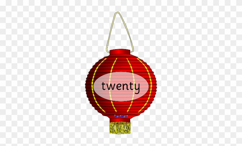 Number-words Zero To Twenty On Chinese Lanterns - Illustration #243429