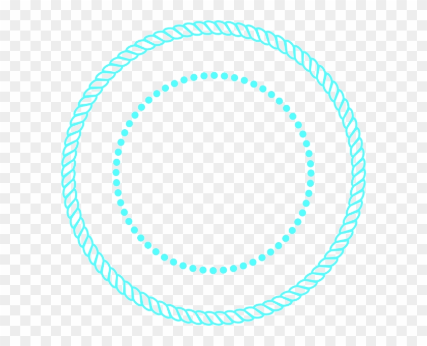 Blue Rope Circle Frame Clip Art - Circle Rope Frame Vector #243475