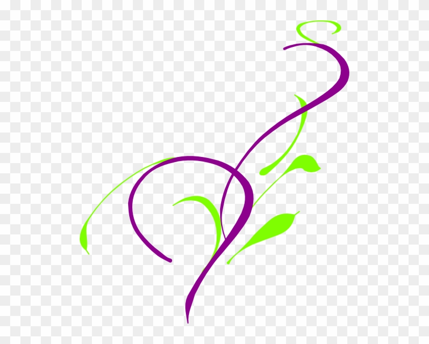 Purple And Green Wedding Corner Art Clip Art - Purple And Green Vector #243527