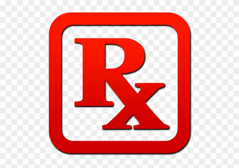 Red Bold Rx Symbol Frame - Inspra 25 Mg #243563