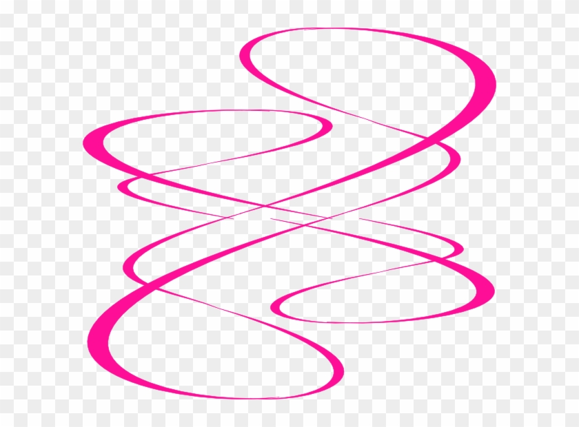 Pink Swirl Border Clip Art - Fancy Lines Clip Art #243602