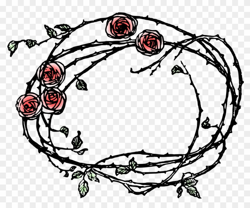 Rose Border Line Art #243606