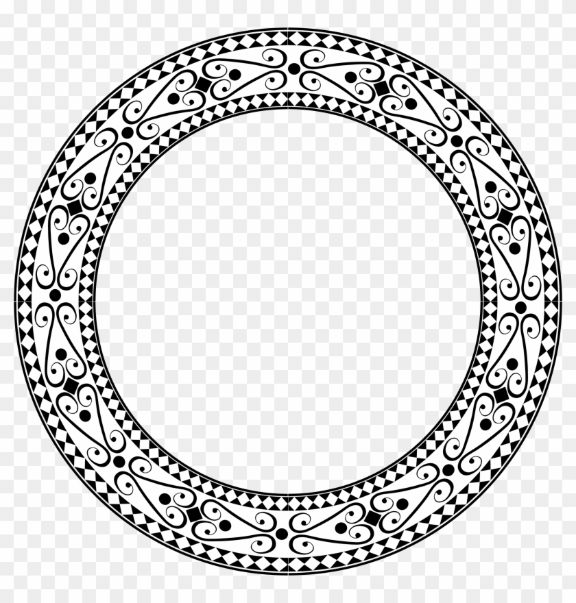 Ornamental Round Frame Large - Decorative Circle Frame Png #243617