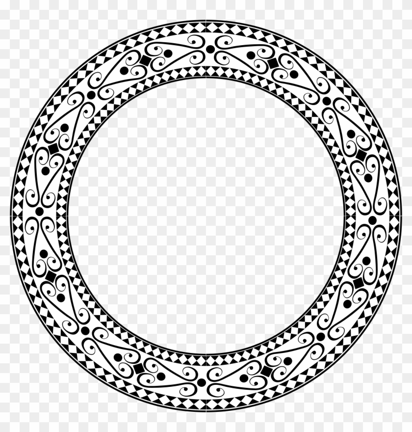 Ornamental Round Frame Large - Decorative Circle Frame Png #243617