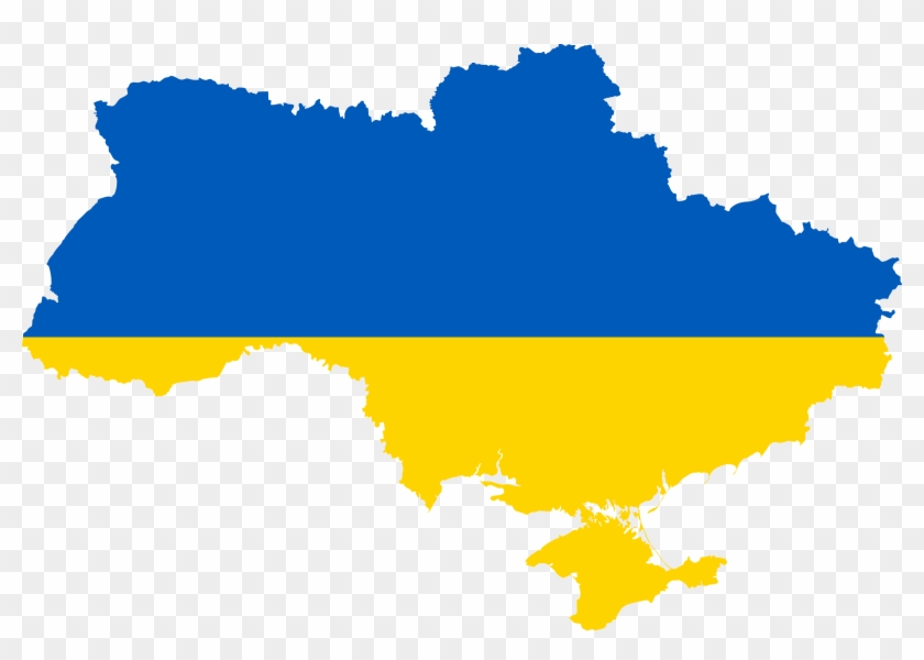 Ukraine Clipart - Ukraine Flag Map Png #243722