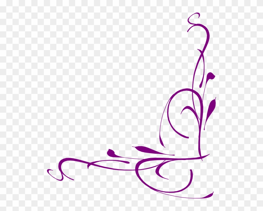 Floral Swirly Clip Art - Bridal Shower Border Png #243762