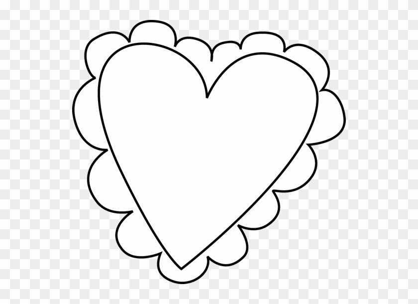 Heart Frame Clip Art Black And White - Cute Heart Clipart Black And White #243802