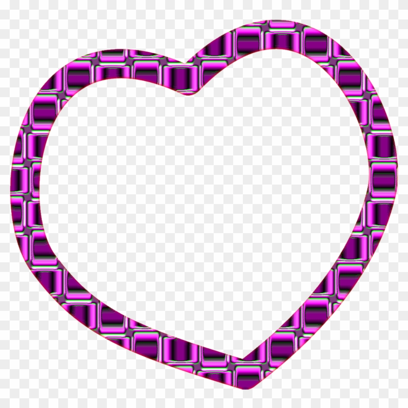 Purple Frame Cliparts - Heart Frame #243821