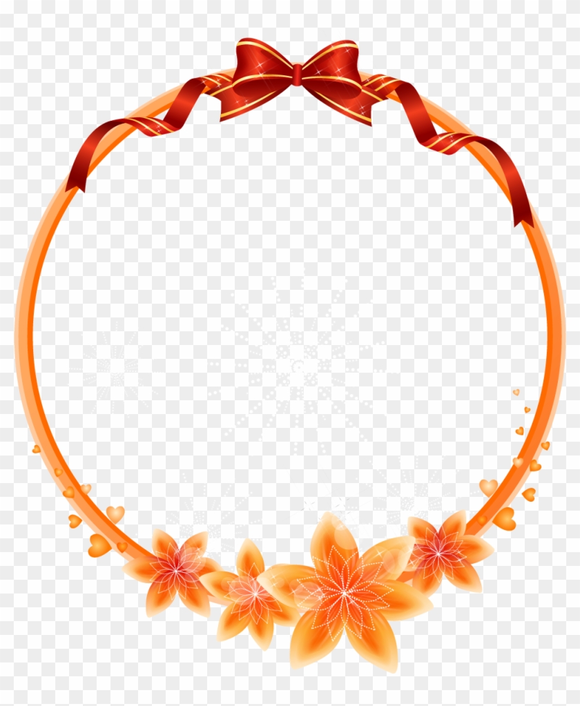 Picture Frame Flower Clip Art - Flower Vector Frames Png #243874