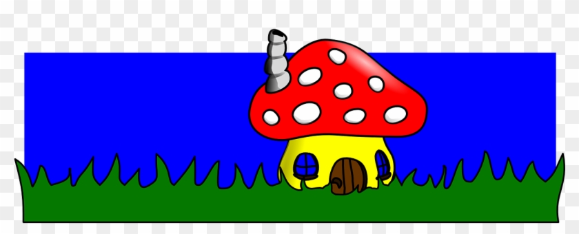 Free Vector Mushroom Home Clip Art - Smurfs House Vector Ai #243906