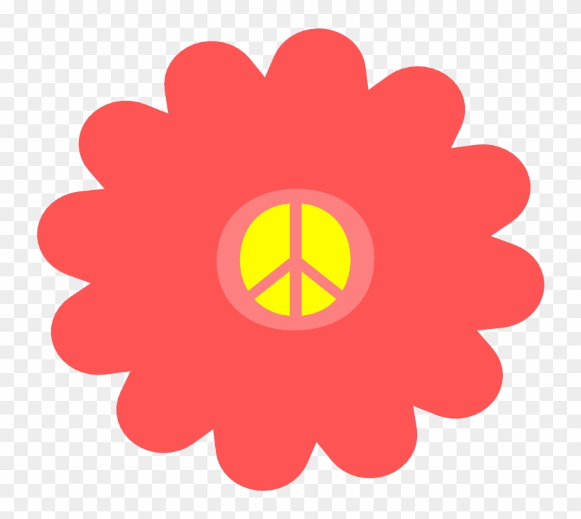 Pix For Hippie Flower Clip Art - Flower Power Png Transparent #243942