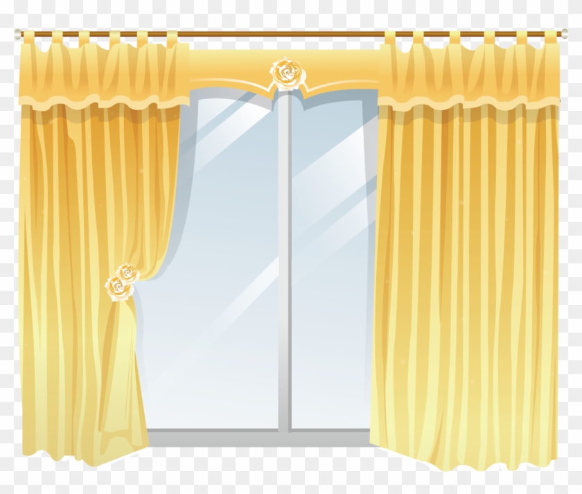 Window Treatment Curtain Clip Art - Window Treatment Curtain Clip Art #243983