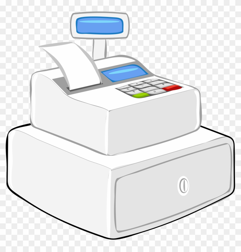 Cash Register Clip Art Download - Cartoon Cashier #243996