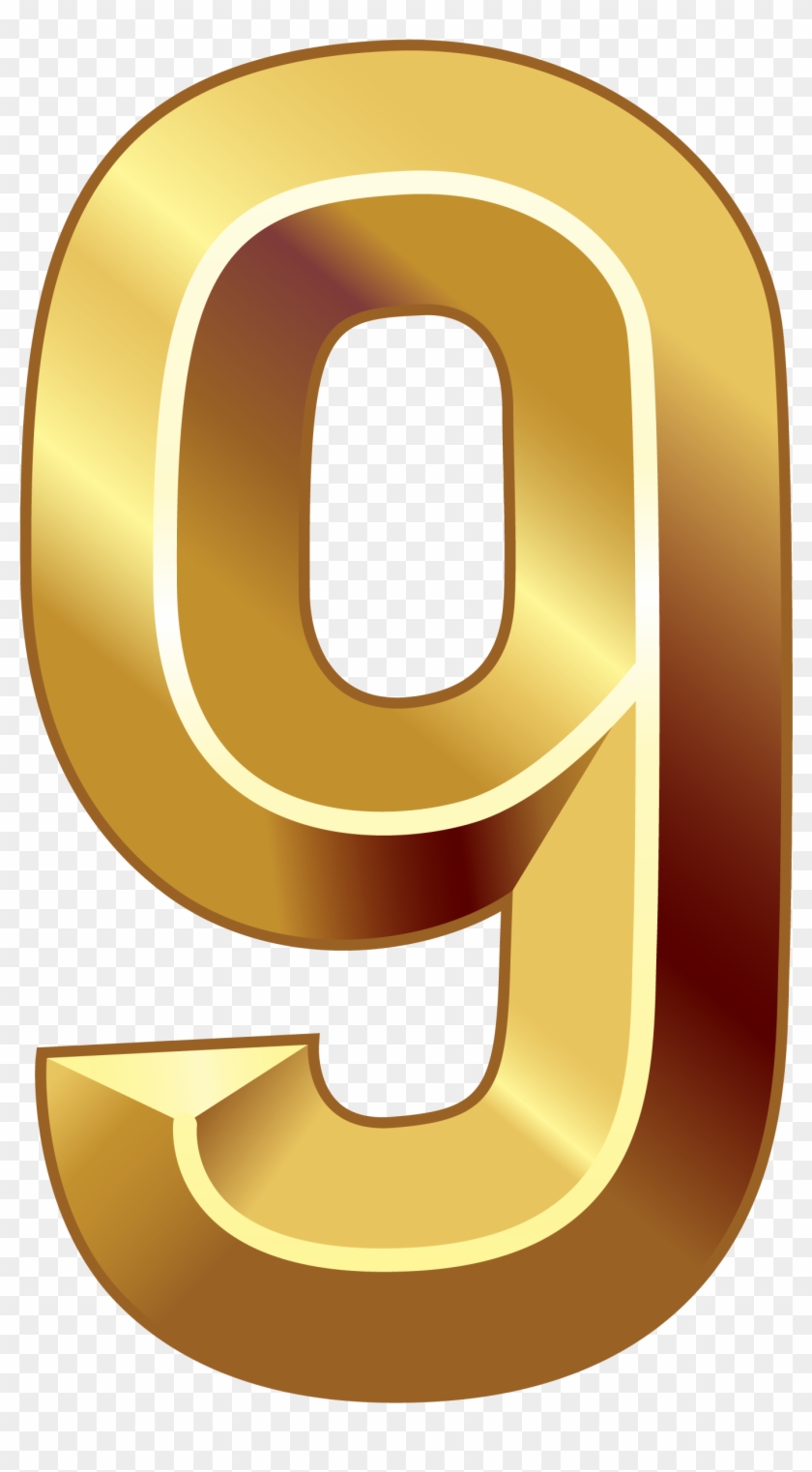 Number Clip Art - Golden Number 0 Png #244098