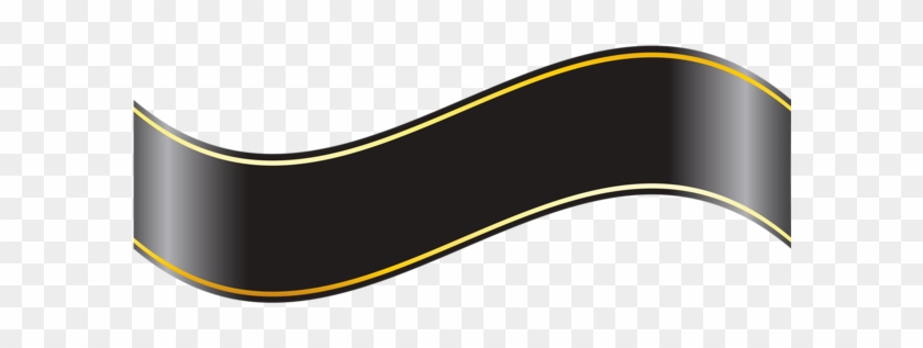 Черный Баннер Png Clipart - Gold And Black Banner #244115