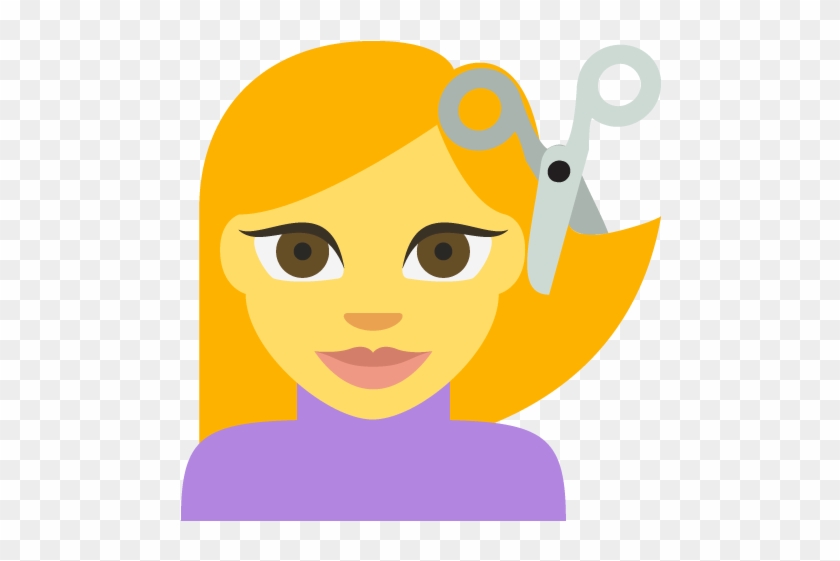 Haircut Emoji Emoticon Vector Icon - Haircut Emoji #244157