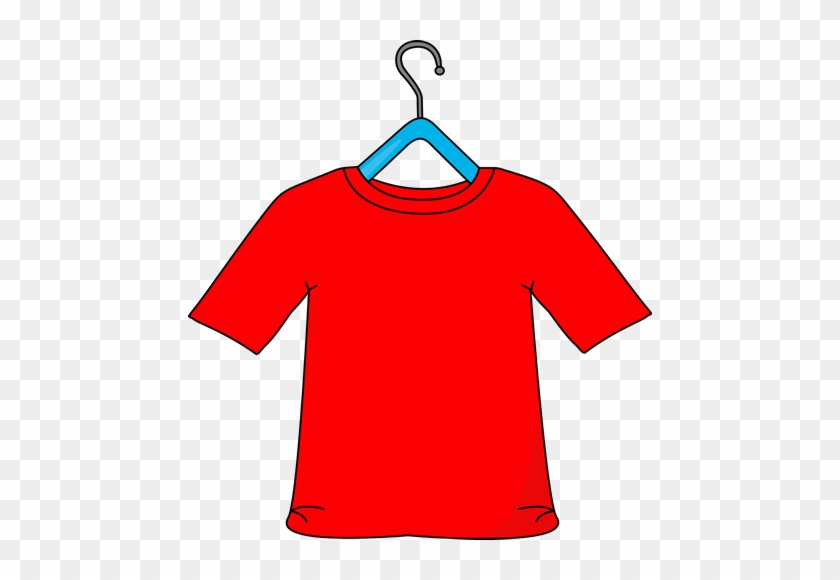 Shirt On A Hanger Clip Art Image Red Shirt On A Blue - Shirt On A Hanger Clip Art Image Red Shirt On A Blue #244193