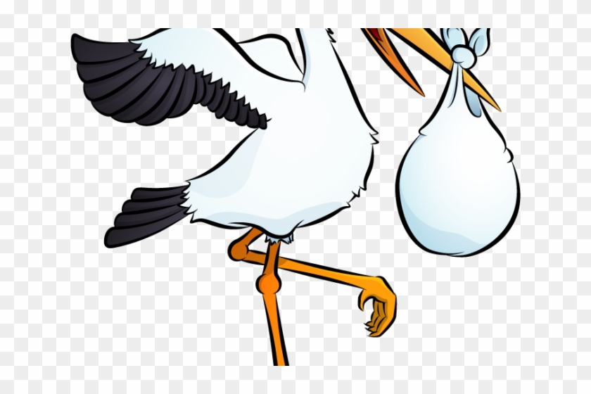 Stork Clipart Baby Outline - Stork Clipart Baby Outline #1555189