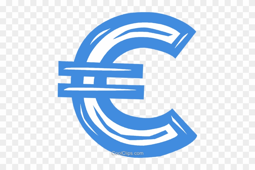 Euro Symbol Royalty Free Vector Clip Art Illustration - Euro Symbol Royalty Free Vector Clip Art Illustration #1555647