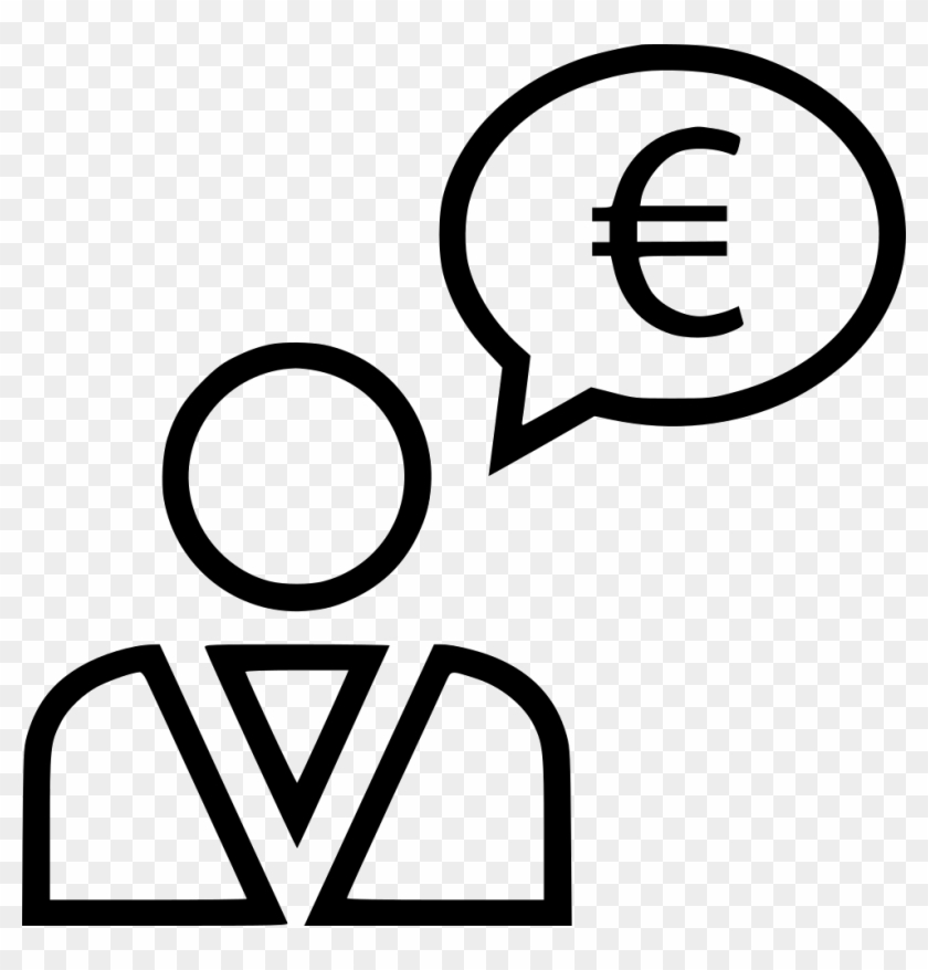 Business Man Talking Thinking Money Euro Currency Svg - Business Man Talking Thinking Money Euro Currency Svg #1555652