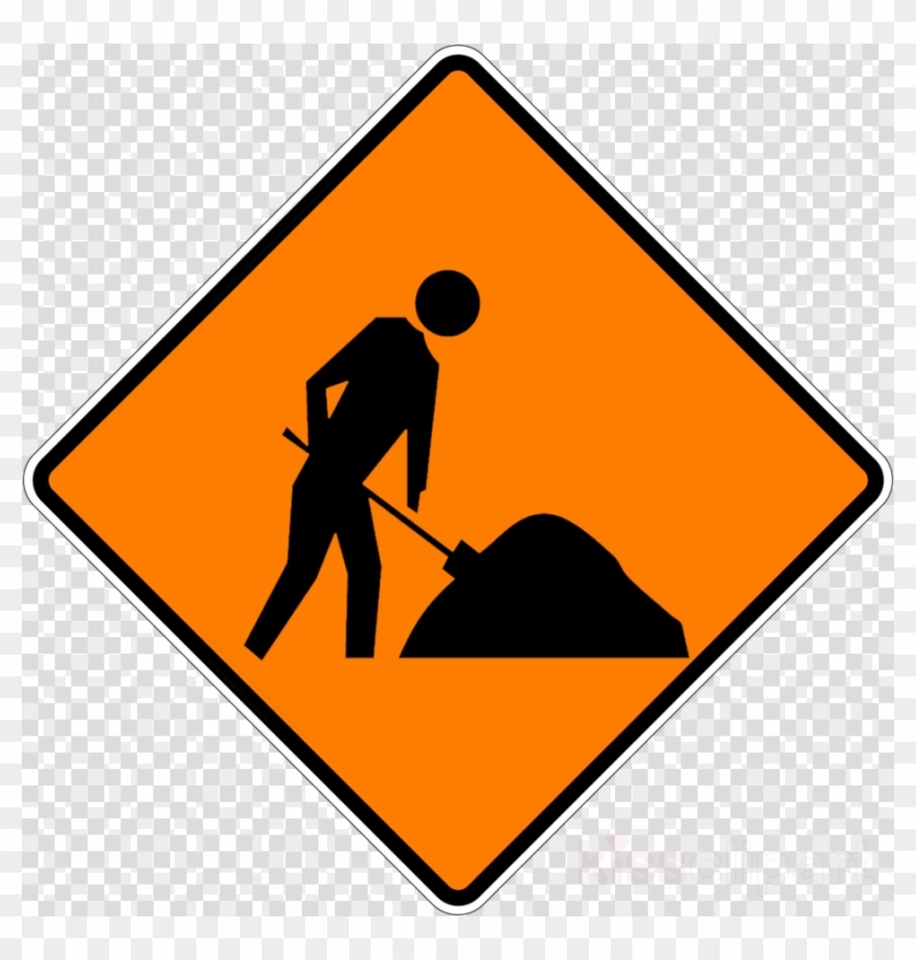 Workmen Ahead Sign Clipart Euro Signs & Safety Stock - Workmen Ahead Sign Clipart Euro Signs & Safety Stock #1555655