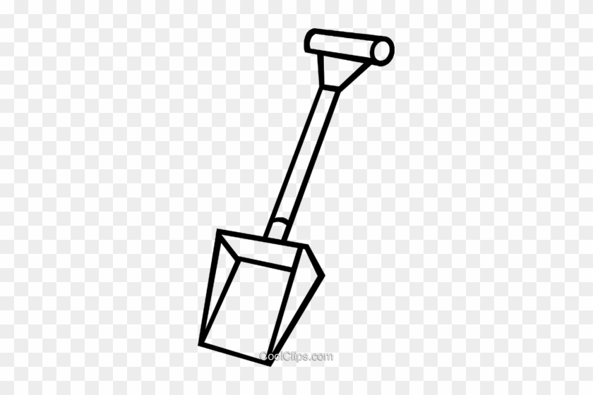 Snow Shovel Royalty Free Vector Clip Art Illustration - Snow Shovel Royalty Free Vector Clip Art Illustration #1555678