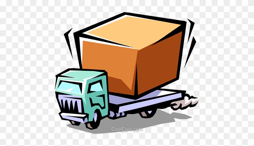 Delivery Truck With Package Royalty Free Vector Clip - Delivery Truck With Package Royalty Free Vector Clip #1555753