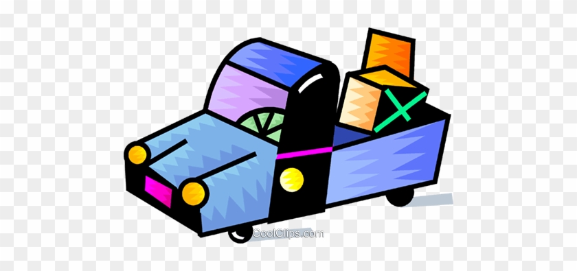 Pick Up Truck With Supplies Royalty Free Vector Clip - Pick Up Truck With Supplies Royalty Free Vector Clip #1556124