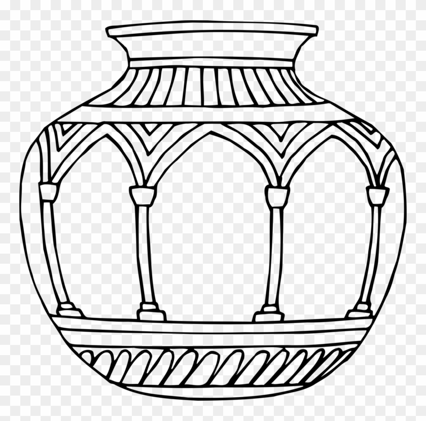 Drawing Line Art Vase Pencil - Drawing Line Art Vase Pencil #1556188