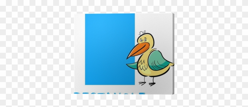 Rectangle Shape With Cartoon Bird Canvas Print • Pixers® - Rectangle Shape With Cartoon Bird Canvas Print • Pixers® #1556346