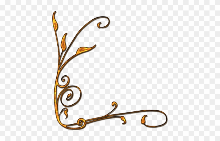 Decorative Line Gold Clipart Scroll - Decorative Line Gold Clipart Scroll #1556379