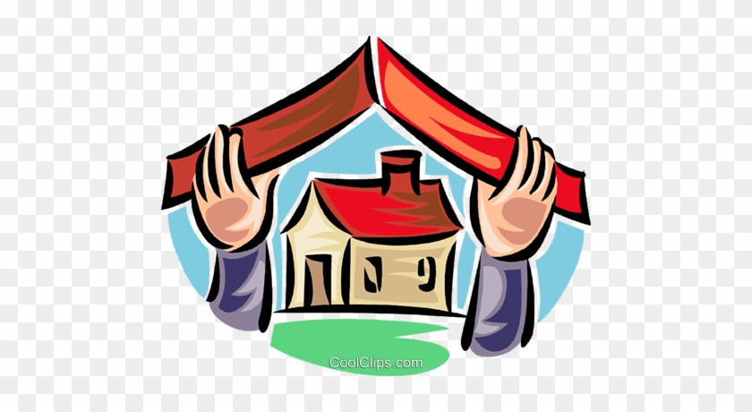 Insurance Coverage On A House Royalty Free Vector Clip - Insurance Coverage On A House Royalty Free Vector Clip #1556561