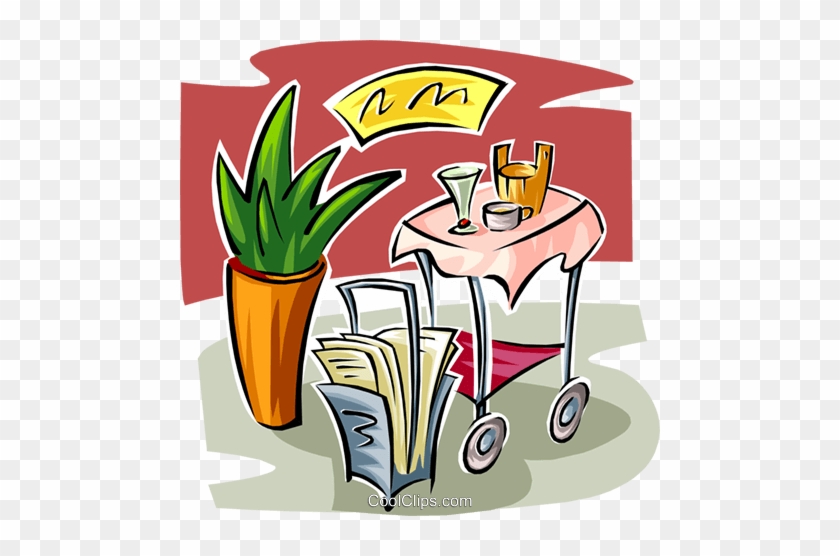 Room Service Royalty Free Vector Clip Art Illustration - Room Service Royalty Free Vector Clip Art Illustration #1556598