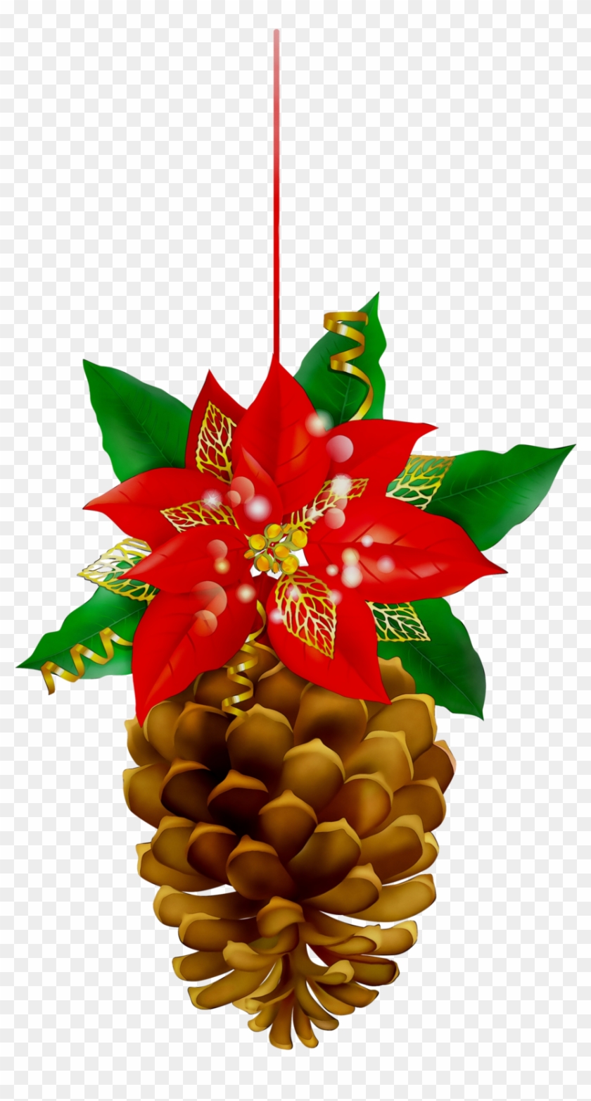 Christmas Pinecone Clipart Christmas Day Poinsettia - Christmas Pinecone Clipart Christmas Day Poinsettia #1556718