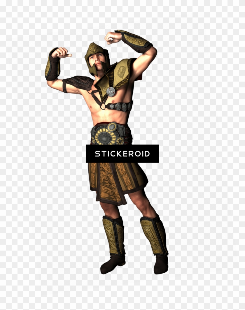 Warrior Showing Off Biceps - Warrior Showing Off Biceps #1557107