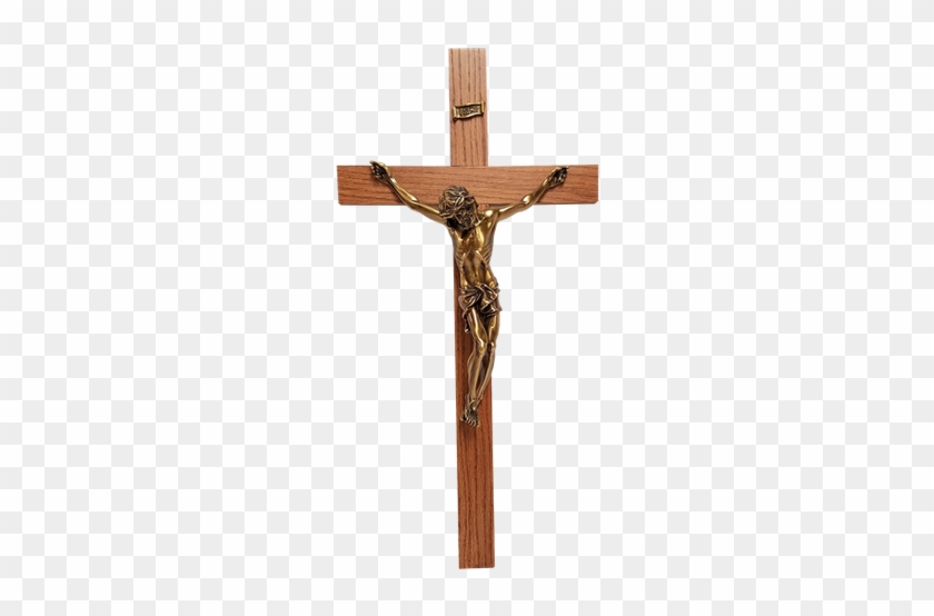 Church Crucifix Italian Corpus Made From Resin On Oak - Church Crucifix Italian Corpus Made From Resin On Oak #1557947