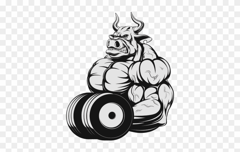 Bodybuilding Clipart Bull - Bodybuilding Clipart Bull #1558051