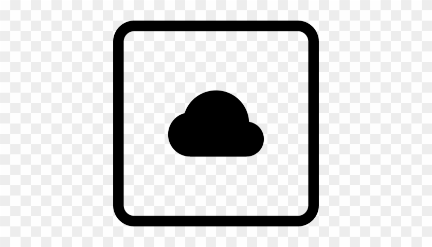 Internet Black Cloud Symbol In Square Button Vector - Internet Black Cloud Symbol In Square Button Vector #1558178