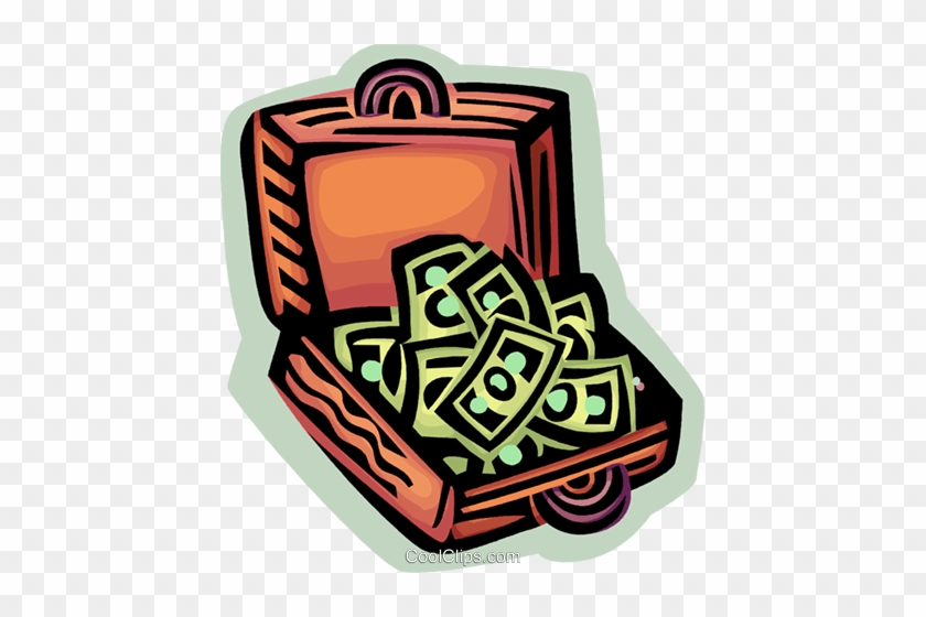 Briefcase Full Of Money Royalty Free Vector Clip Art - Briefcase Full Of Money Royalty Free Vector Clip Art #1558381