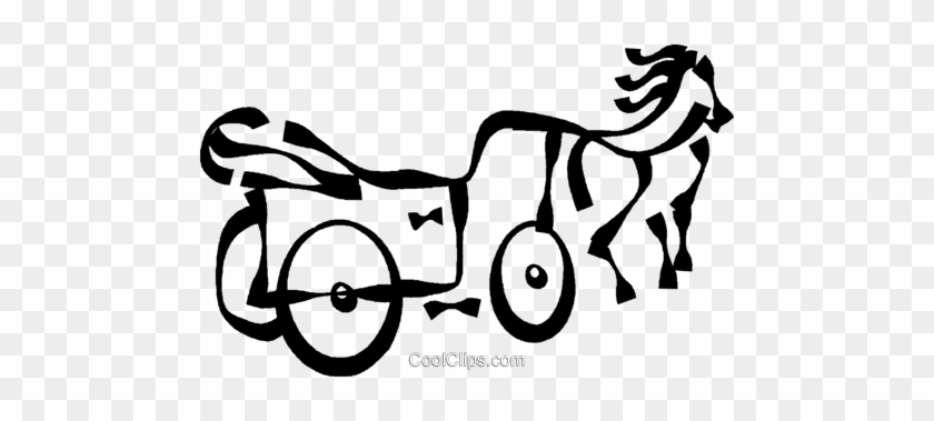 Horse With Carriage Royalty Free Vector Clip Art - Horse With Carriage Royalty Free Vector Clip Art #1558403