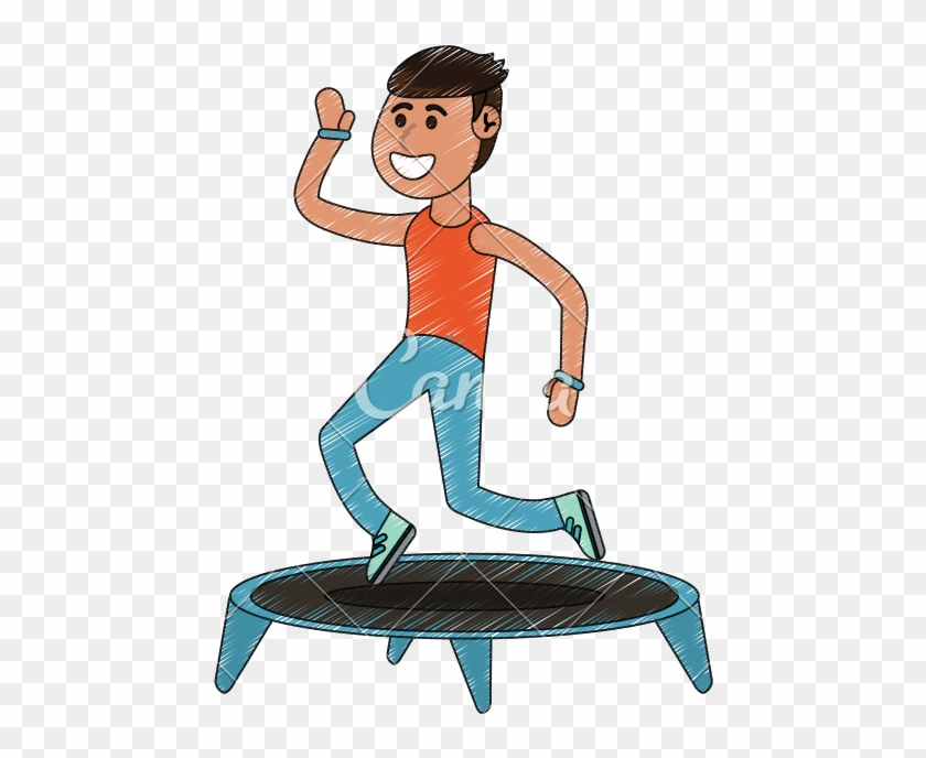 Trampoline Clipart Jumped - Trampoline Clipart Jumped #1558986