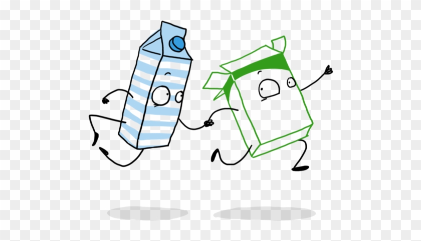 A Drawing Of A Box Of Cereal And A Box Of Milk Walking - A Drawing Of A Box Of Cereal And A Box Of Milk Walking #1559134