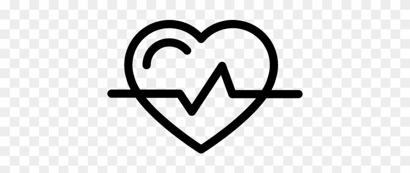 Heart Shape Outline With Lifeline Variant Vector - Heart Shape Outline With Lifeline Variant Vector #1559370