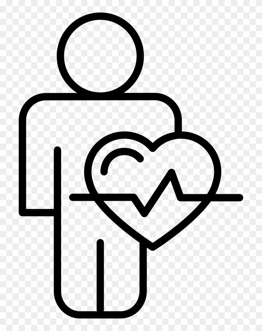 Male Outline With Heart Shape And Lifeline Comments - Male Outline With Heart Shape And Lifeline Comments #1559383