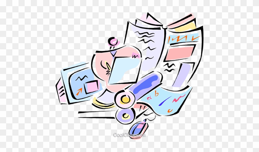 Person Working In A Newspaper Plant Royalty Free Vector - Person Working In A Newspaper Plant Royalty Free Vector #1559458