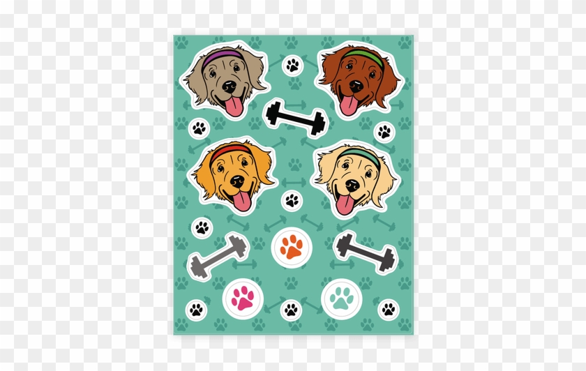 Workout Dog Sticker/decal Sheet - Workout Dog Sticker/decal Sheet #1559610