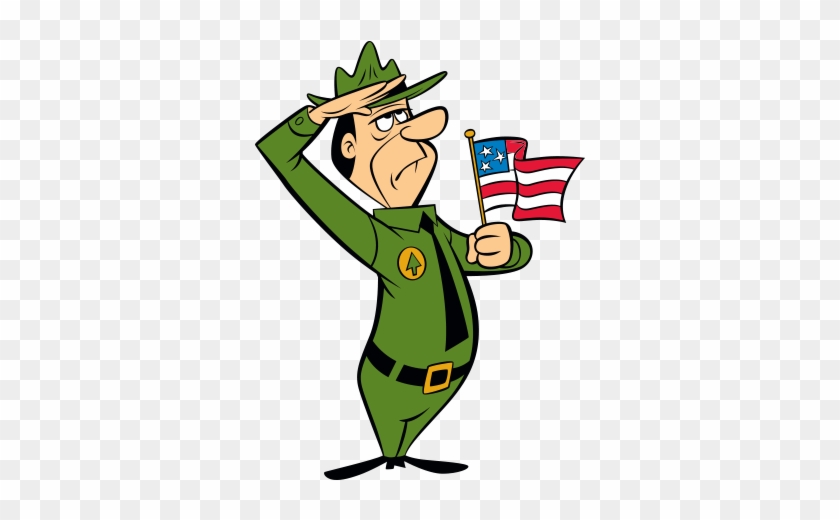 Park Ranger Holding American Flag And Saluting - Park Ranger Holding American Flag And Saluting #1560257